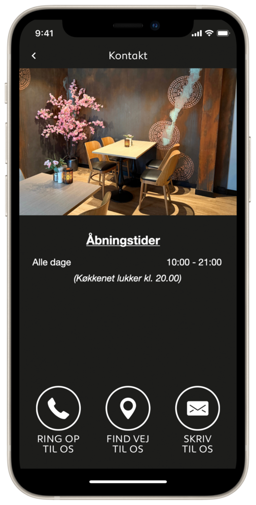 Kontakt - kundeklub loyalitets app